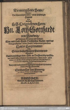 Die untergehende Sonne