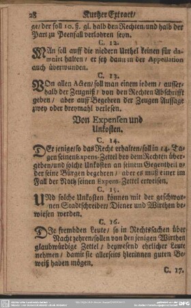 Von Expensen und Unkosten