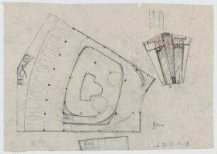 Wettbewerb Shellhaus (nicht realisiert) – Grundrisse. Berlin-Charlottenburg, Kurfürstendamm 32