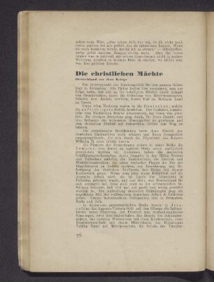 Die christlichen Mächte