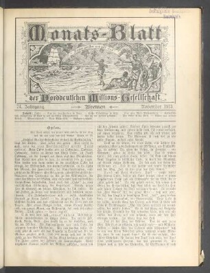 74. Jahrgang. Bremen. November 1913