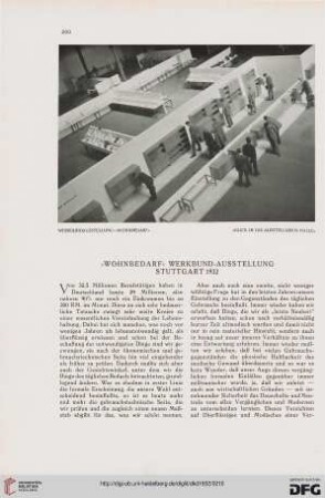 "Wohnbedarf" Werkbund-Ausstellung Stuttgart 1932
