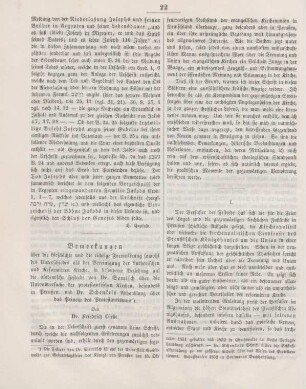 22-24 Bemerkungen über die Geschichte und die richtige Formulirung sowohl des Unterschiedes als der Vereinigung der Lutherischen und Reformirten Kirche etc.