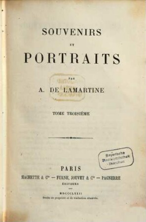 Souvenirs et portraits, 3