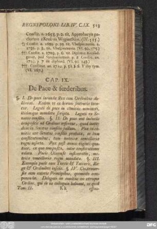 Cap. IX. De Pace & foederibus.