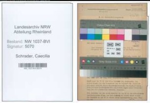 Entnazifizierung Caecilia Schrader , geb. 31.03.1914 ()
