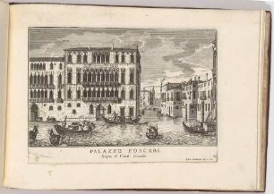 Palazzo Foscari (Die Ca’ Foscari in Venedig, Bl. 84 der Folge "Le Fabriche, e Vedute di Venetia")
