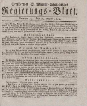Nr. 17 : 20. August 1819