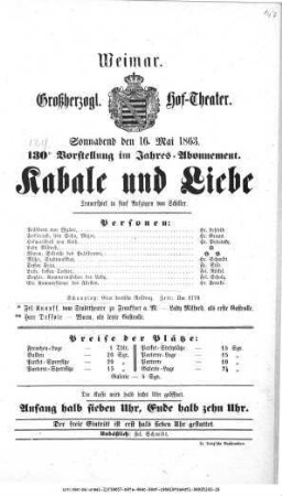 Kabale und Liebe