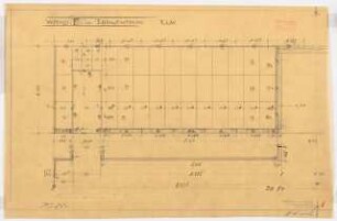 Reichsluftfahrtministerium, Berlin: Wandgestaltung Q4R: Grundriss, Ansicht 1:20