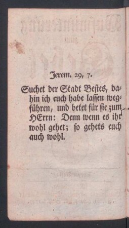 [Psalm] Jerem. 29,7.