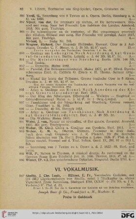 VI. Vokalmusik (Nr. 907 - 1137)