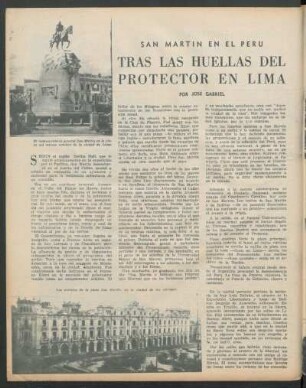 San Martín en el Perú : Tras las huellas del protector en Lima