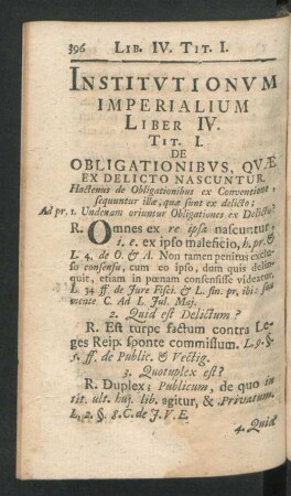 Institutionum Imperialium Liber IV.