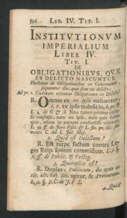 Institutionum Imperialium Liber IV.