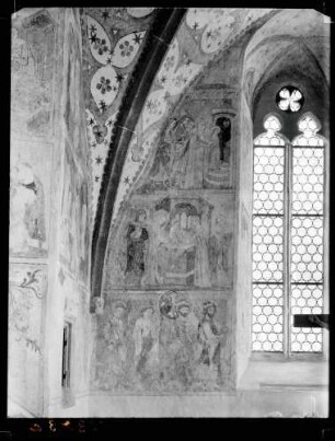 evangelische Pfarrkirche innen; Chor, Ostwand links nach der Restaurierung