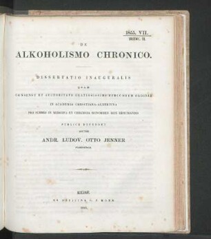 De Alkoholismo Chronico.