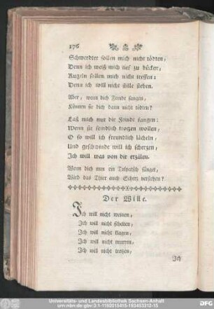 Der Wille.