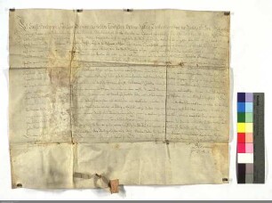 Der D.O. belehnt den Hermann Krafft, Metzger zu Marburg, mit einer Wiese, Garten u. Acker vor Marburg.