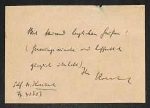 Brief von Walter Koestel an Gerhart Hauptmann und Margarete Hauptmann