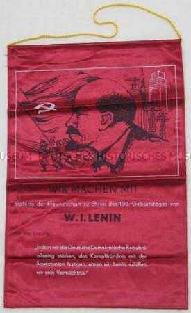 Ereignisbanner zum 100. Geburtstag Lenins