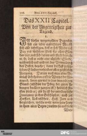 Das XXII Capitel.
