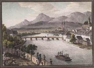 'Villach - F(riedrich)? Martens f(ecit)' Aquarell