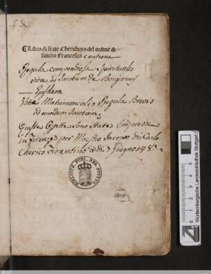 Regola della vita spirituale e matrimoniale