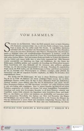 Vom Sammeln