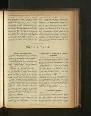 Notize Varie.