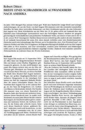 Briefe eines Schramberger Auswanderers nach Amerika.