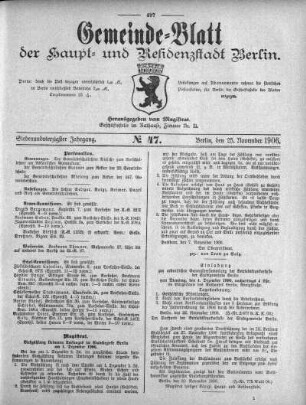 1906,47: No. 47, 25. November 1906