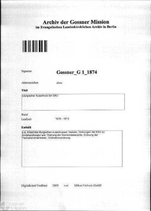 Liturgischer Ausschuss der EKU