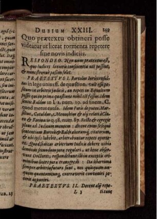 Dubium XXIII. Quo praetextu obtineri posse videatur ut liceat tormenta repetere sine novis indiciis.