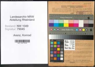 Entnazifizierung Konrad Arenz , geb. 07.01.1895 (Angestellter)