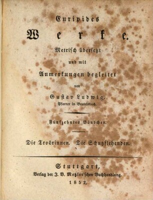 Werke, 15. Die Troërinnen