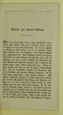 Vorrede zur zweiten Auflage