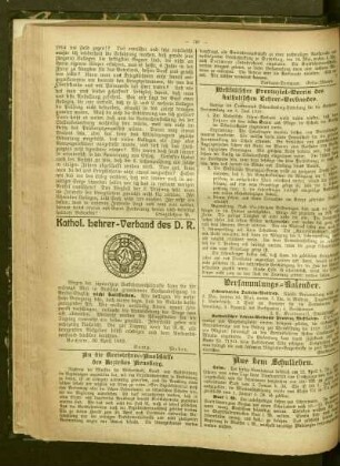 Kathol. Lehrer-Verband des D. R.
