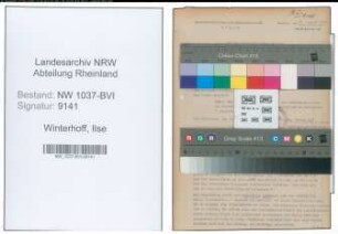 Entnazifizierung Ilse Winterhoff , geb. 19.10.1914 (Techn.Lehrerin)