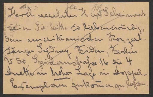 Brief an Ludwig Strecker (senior) und B. Schott's Söhne : 08.02.1922