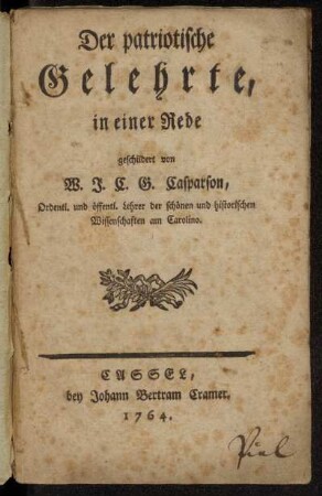 Der patriotische Gelehrte