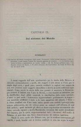 Capitolo IX. Del sistema del Mondo.