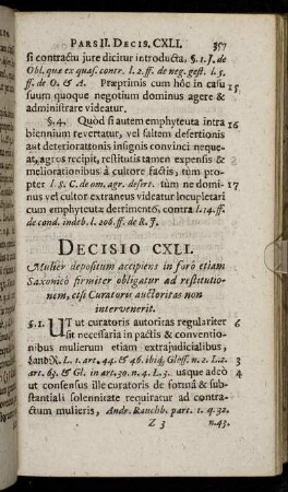 Decisio CXLI. - Decisio CL.