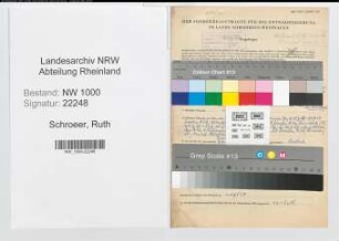 Entnazifizierung Ruth Schroeer, geb. 01.04.1908 (Lehrerin)