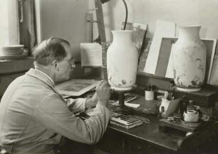 Produktion, Aufglasurmalerei, Porzellanmanuf. Meißen