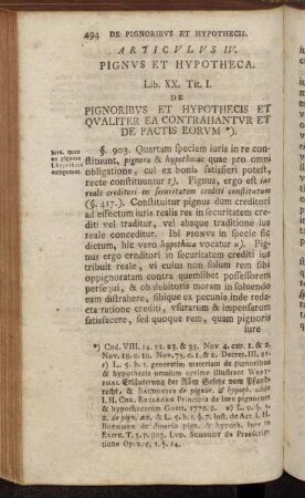Articvlvs IV. Pignvs Et Hypotheca.