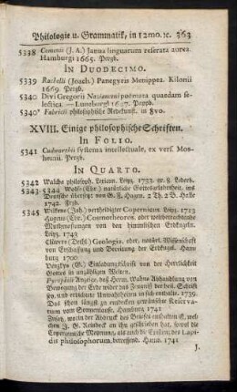 XVII. Einige philologische Schriften