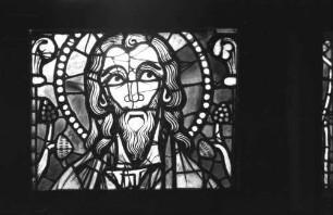 Straßburg (Frankreich): Ausstellung 1000 Jahre Glasfenster, Christuskopf aus Lyon