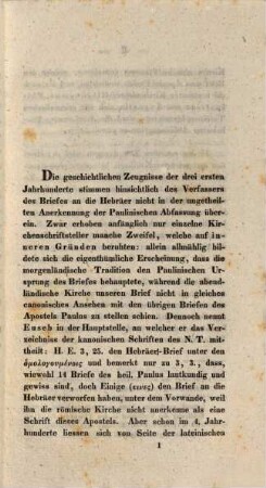 Historische Zeugnisse der vier ersten Jahrhunderte über den Verfasser des Briefes an die Hebräer : eine historisch-kritische Untersuchung