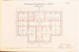 Amtsgericht, Uslar: Grundriss KG 1:100
